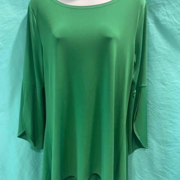 Alfani Green Tunic Top with Flared Sleeves - Picture 2 of 10